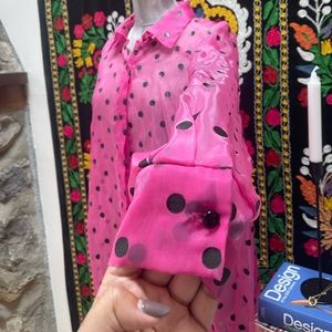 Vintage Bill Blass Sheer Oversized Button Up